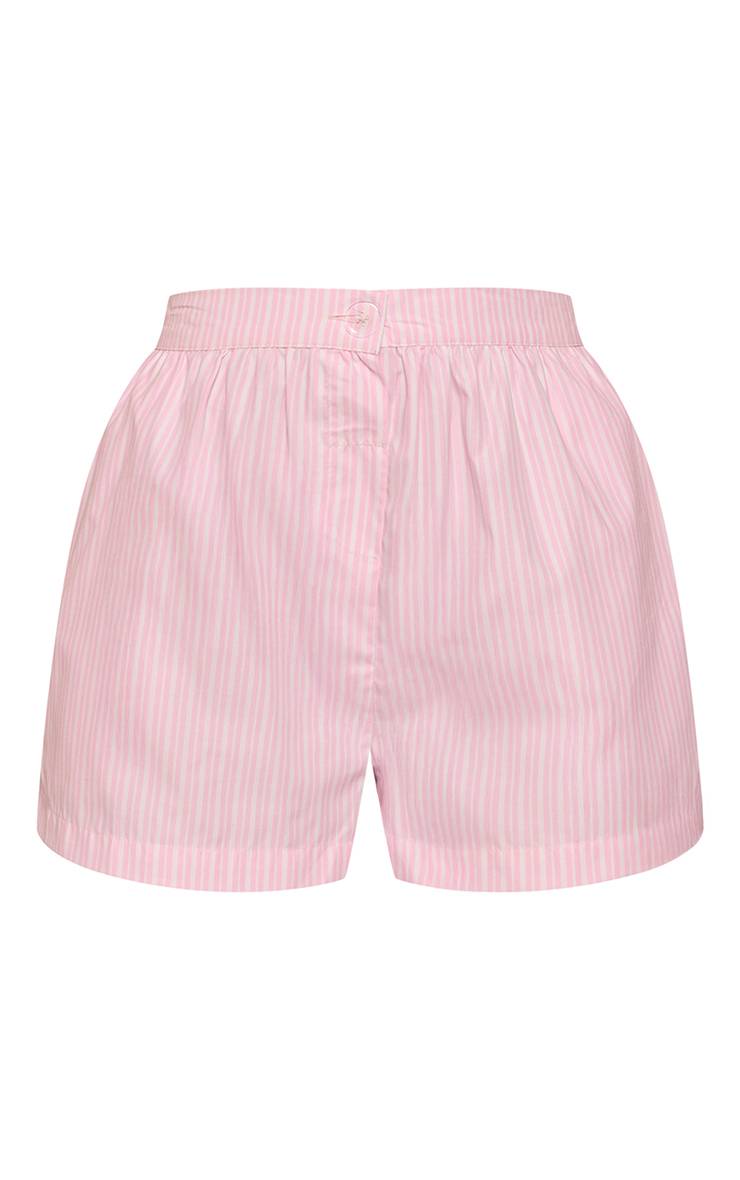 Rose Bébé Short En Lin À Rayures Fines Avec Boutons Petite - Ensemble Coordonné