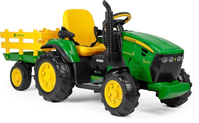 Peg Perego John Deere Heavy Duty Radiostyrt Firhjuling med Tilhenger