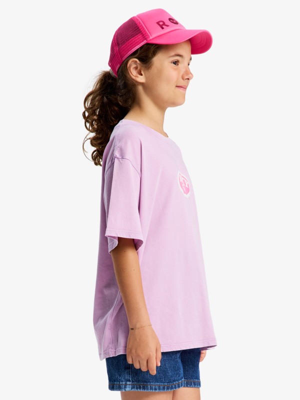 Eveoversize Washed T-Shirt à manches courtes Violet Fille 4-16