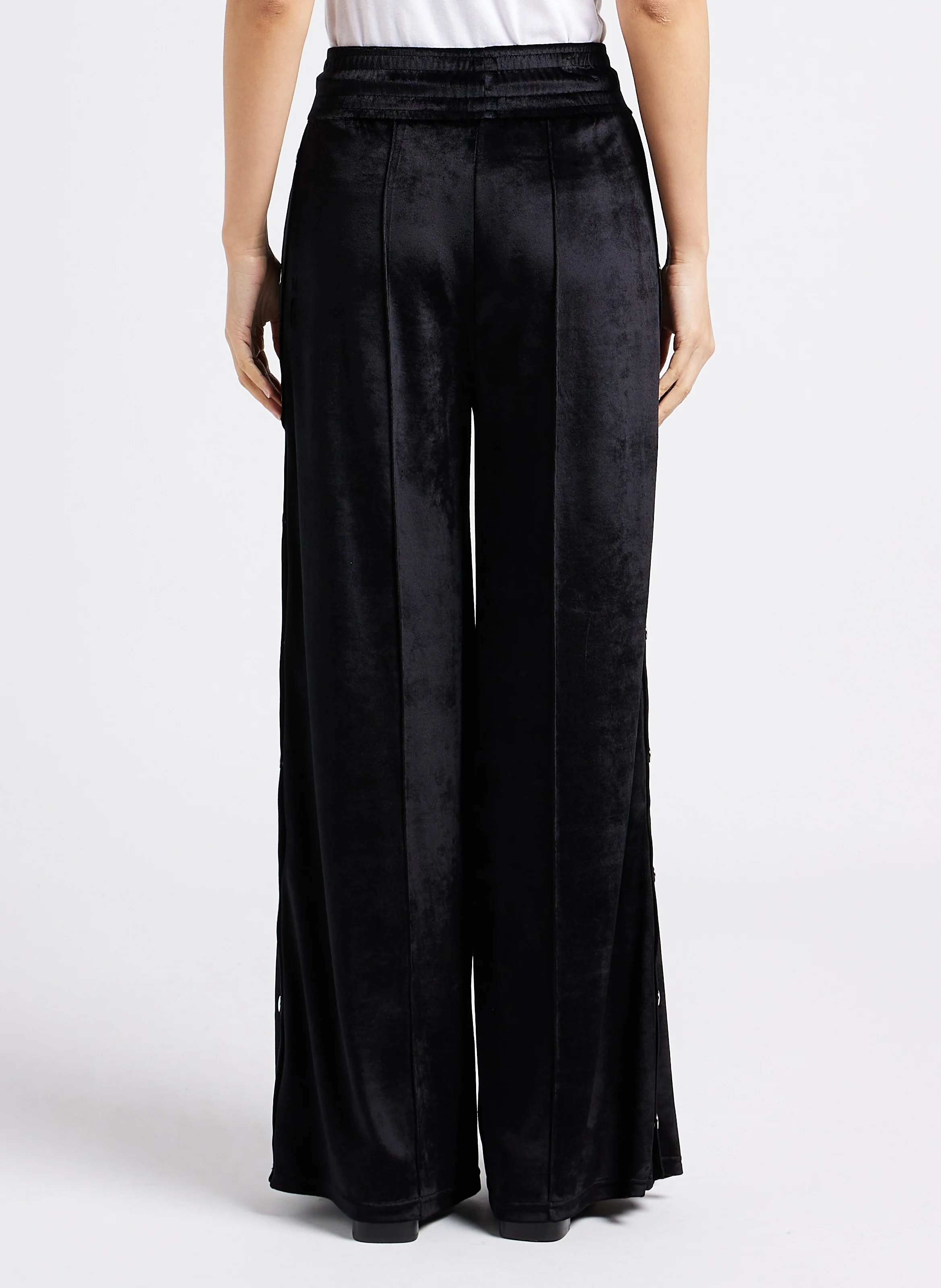 Pantalon large taille haute | Noir