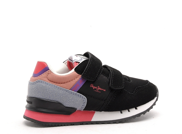 Pepe jeans basses enfant london velcro noir