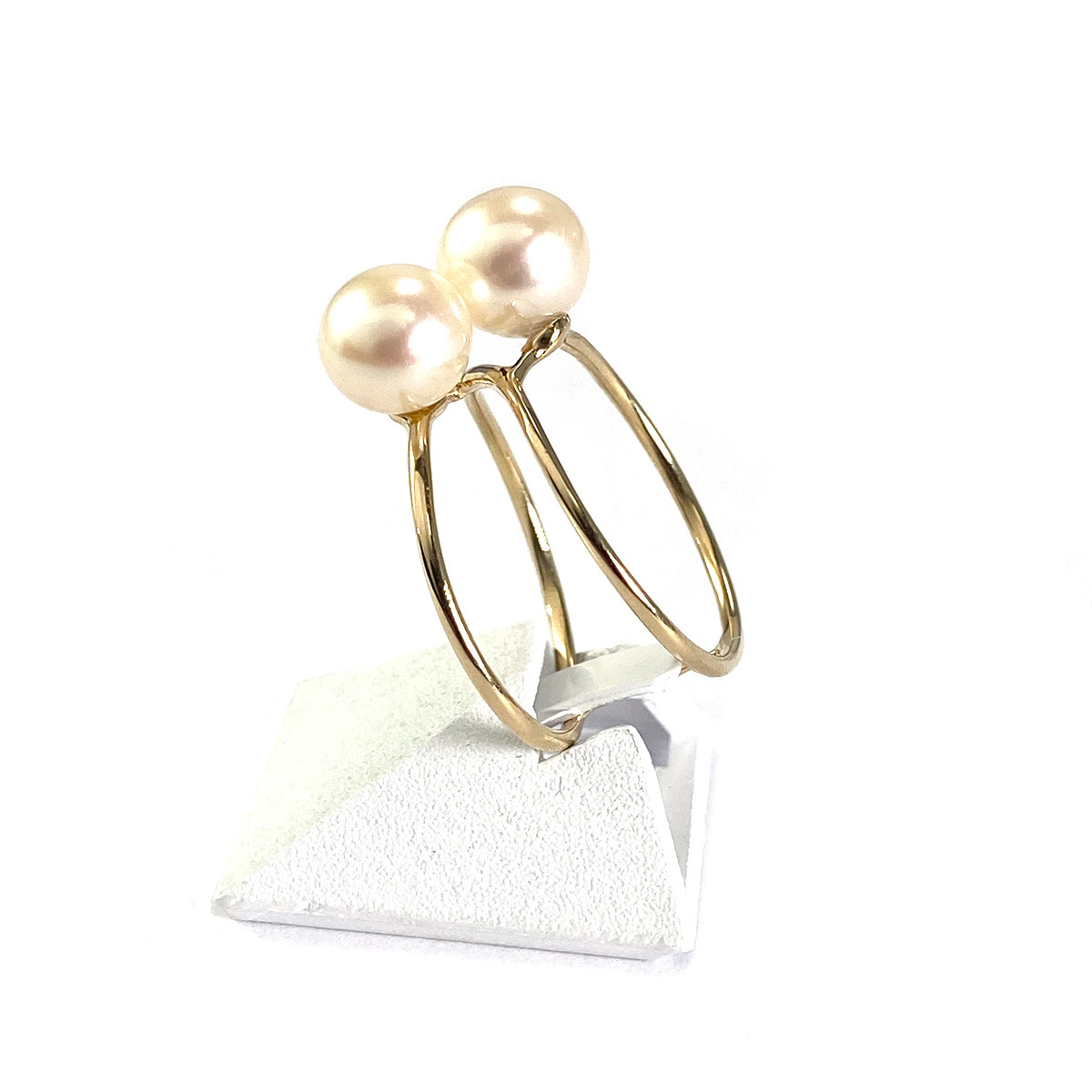 Bague d'occasion or 375 jaune perles culture chine