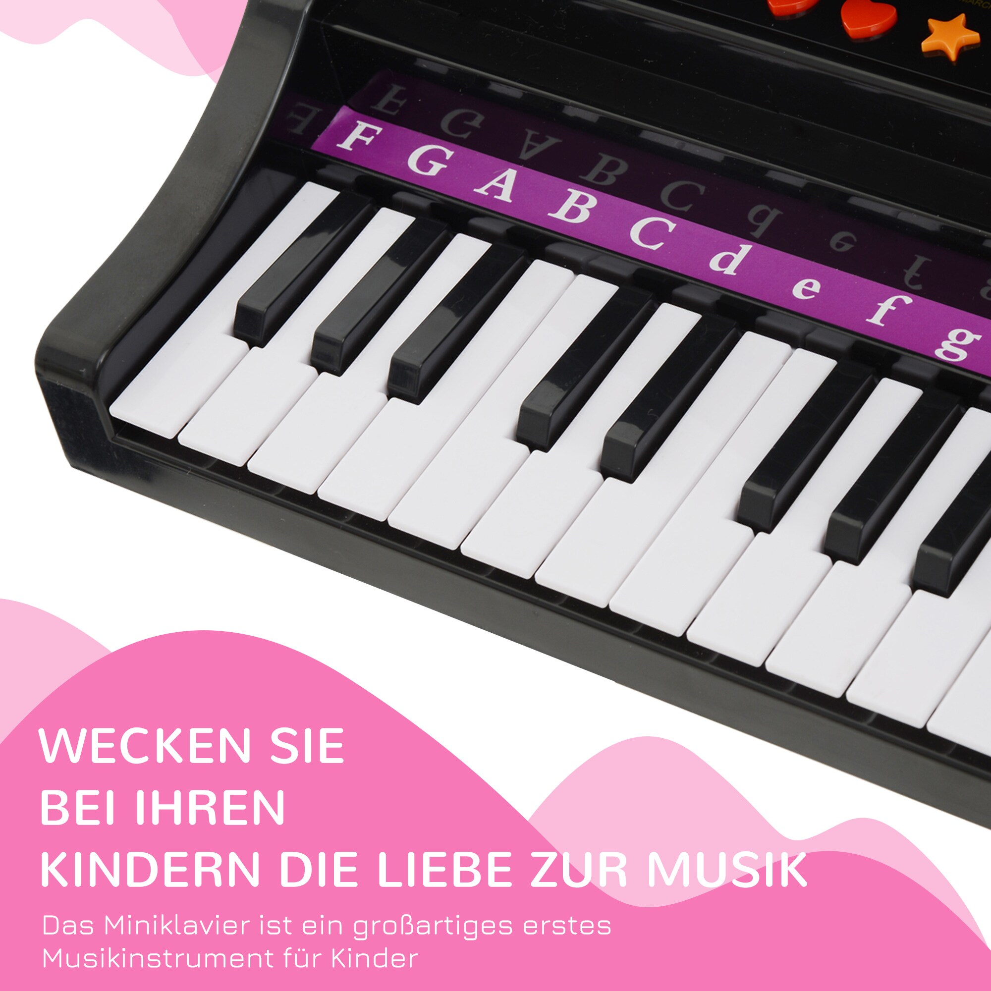 HOMCOM Kinderklavier inklusive Hocker 48 x 39 x 69 cm (LxBxH)
