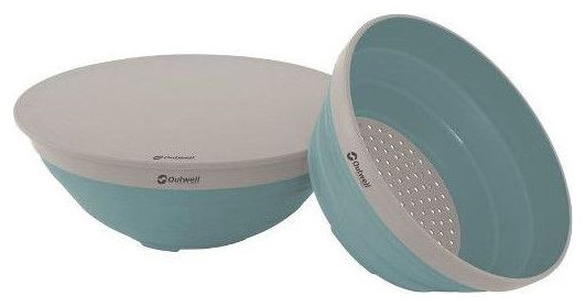 Saladier et passoire pliables Outwell Classic Bleu