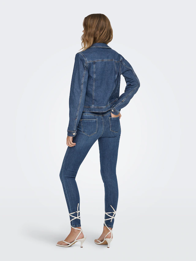 ONLY Skinny-fit-Jeans »ONLWAUW – Skinny-Jeans mit Destroyed-Effekt und Stretch«, skinny fit, modisch, Denim, Baumwollmischung