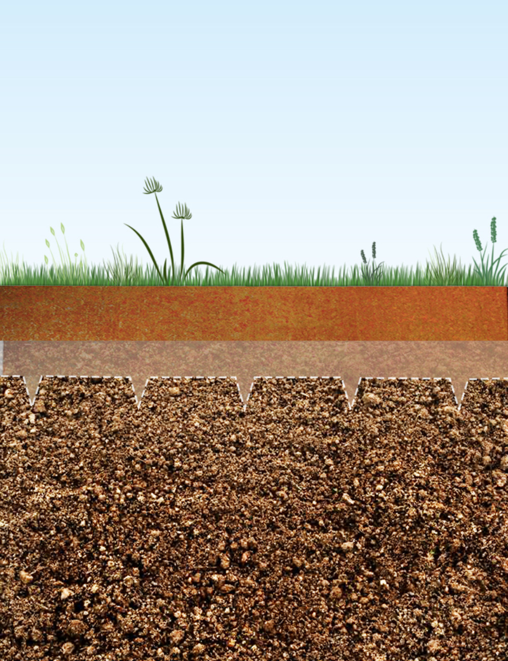 Bordure de jardin acier corten 100x26,5cm