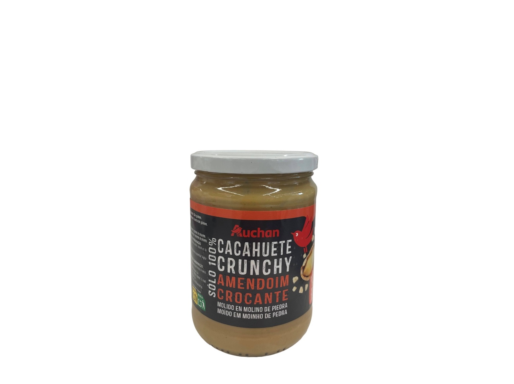 MANTEIGA AMENDOIM AUCHAN 100% & CROCANTE 500G