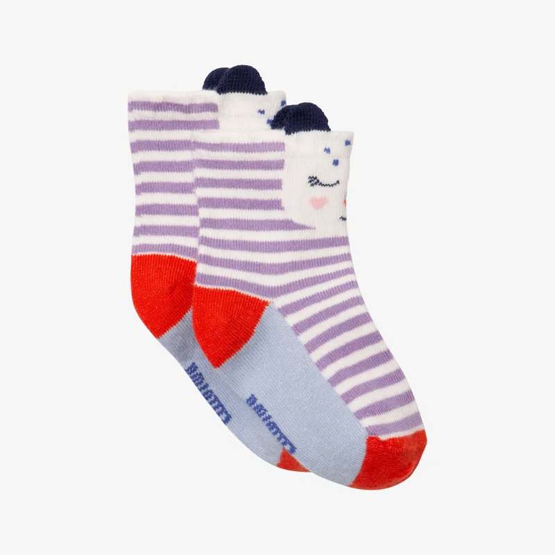 Chaussettes bébé fille chat beige Catimini Beige