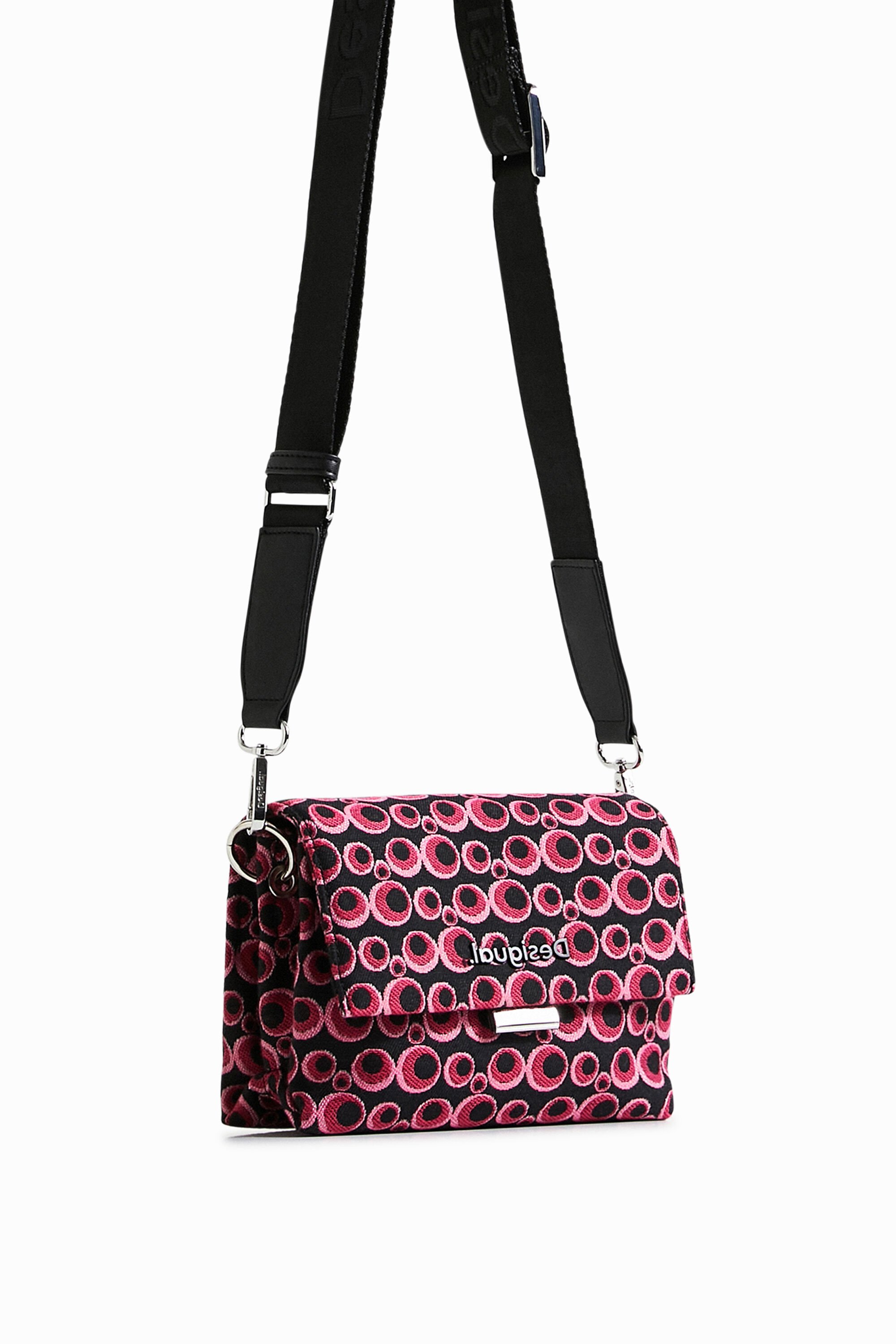 Sac à bandoulière en jacquard avec cercles