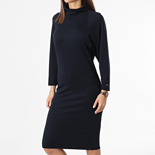 Robe Pull Col Roulé Femme Raglan 0290 Bleu Marine