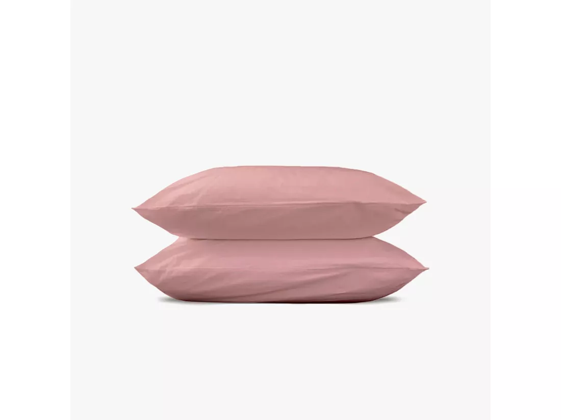 Taie d'Oreillers 50x70 cm - Rose Pâle - 100% percale de coton - Morphea