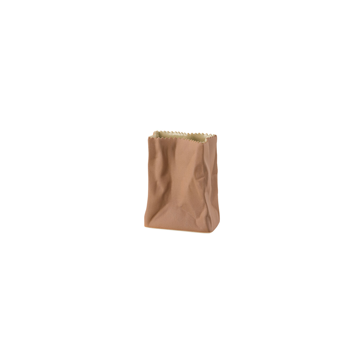 Tütenvase Hellbraun Vase 10 cm