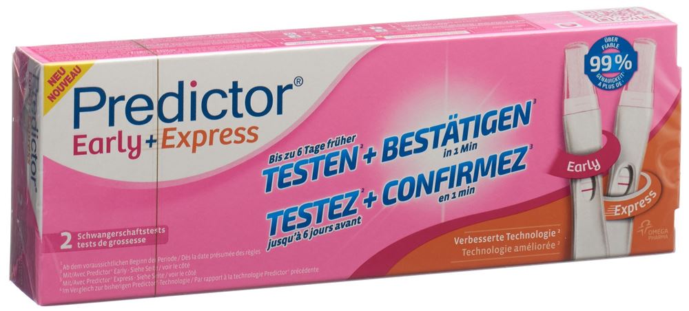 Predictor EARLY   EXPRESS Schwangerschaftstest Test 2 Stk