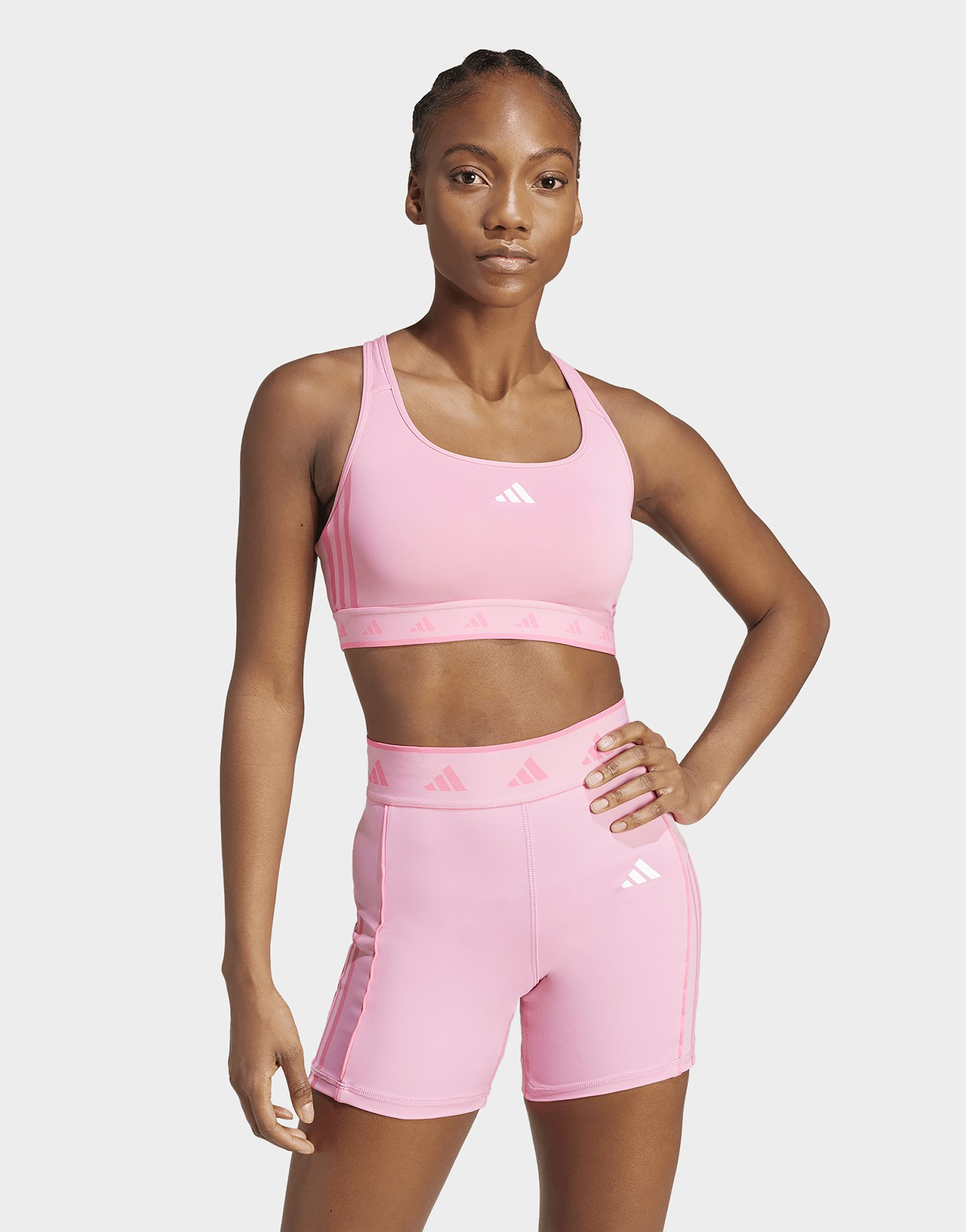 adidas Brassière de training Powerreact Hyperglam Color Pop Maintien moyen