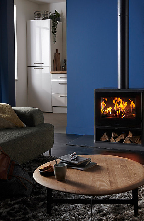 Poêle à bois en acier Panadero Bornéo 6,7kW 78m²