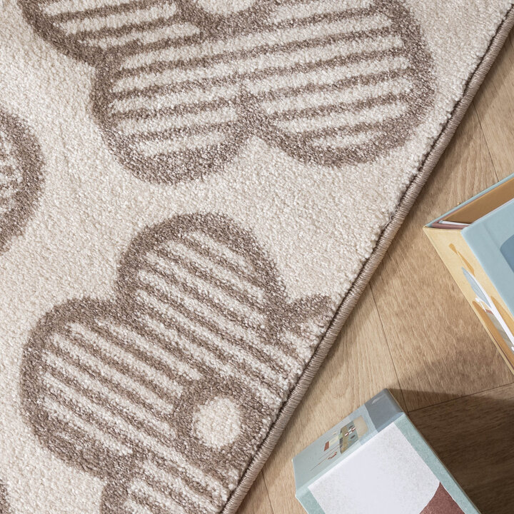 Kinderkamer vloerkleed - Bowie Bloem Creme