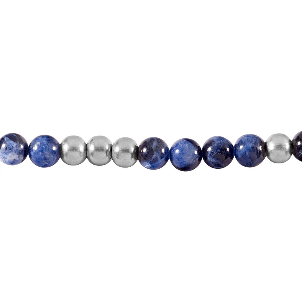 Bracelet Adonis Acier Blanc Pierre De Synthese