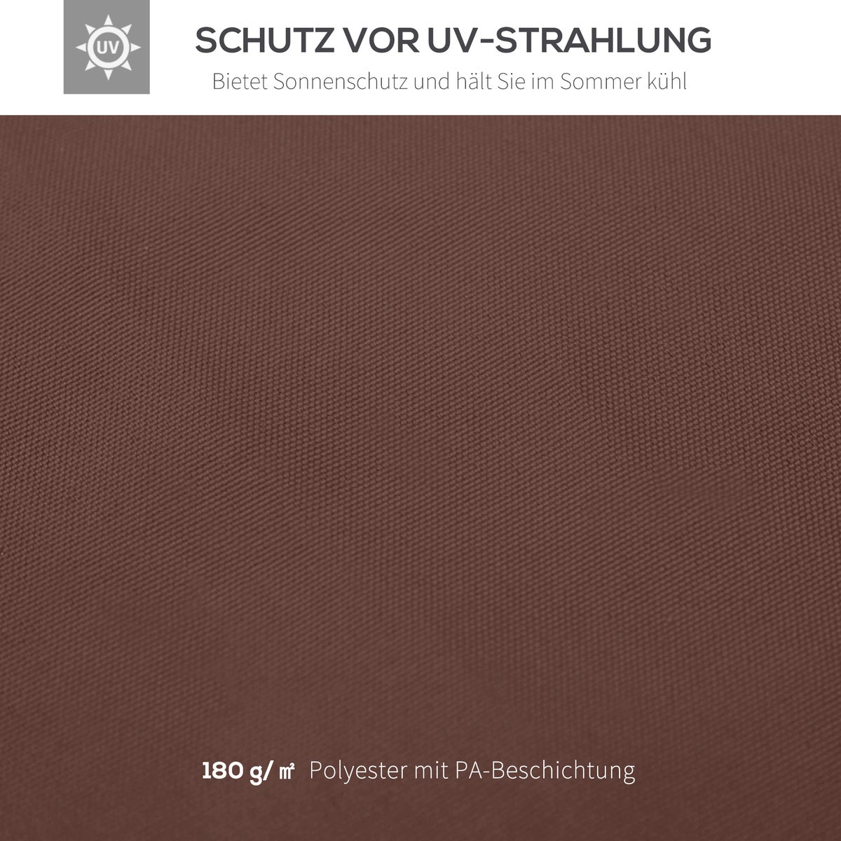 Outsunny vervangingsdak, prieeldak voor metalen prieel, 3x3m, polyester, koffie