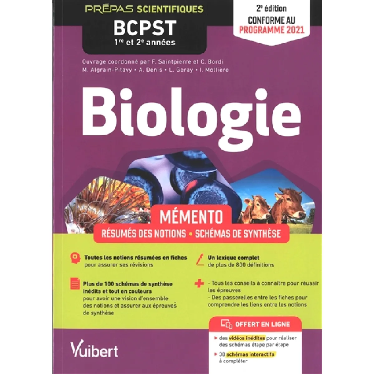 Biologie BCPST 1re et 2e années : mémento, résumés des notions, schémas de synthèse : conforme au programme 2021 · Occasion