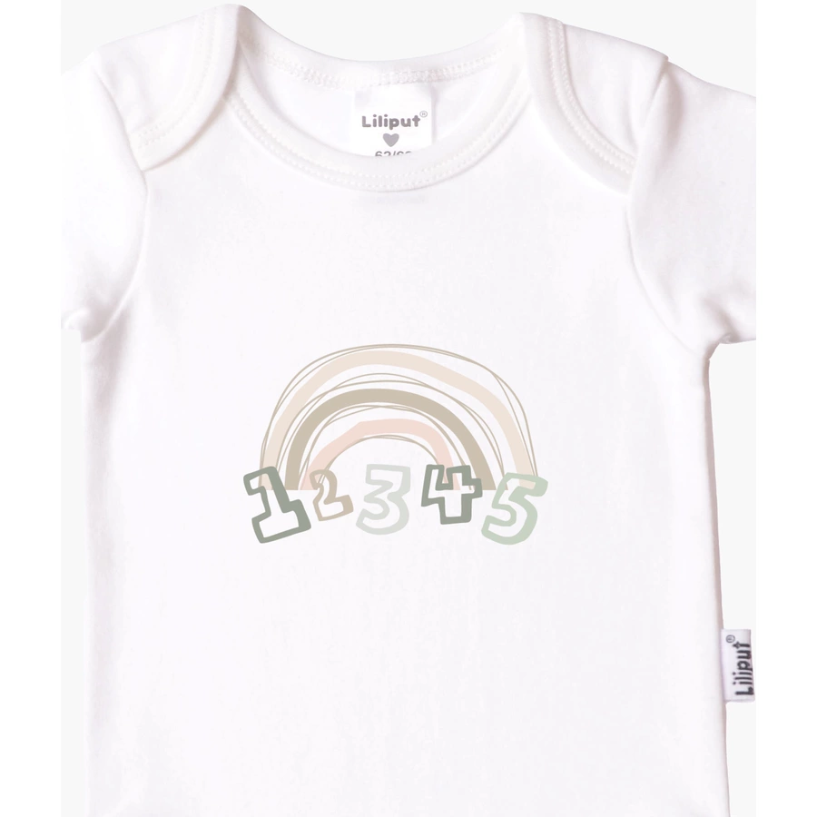 Liliput Kurzarmbody 2er-Pack Regenbogen weißanthrazit