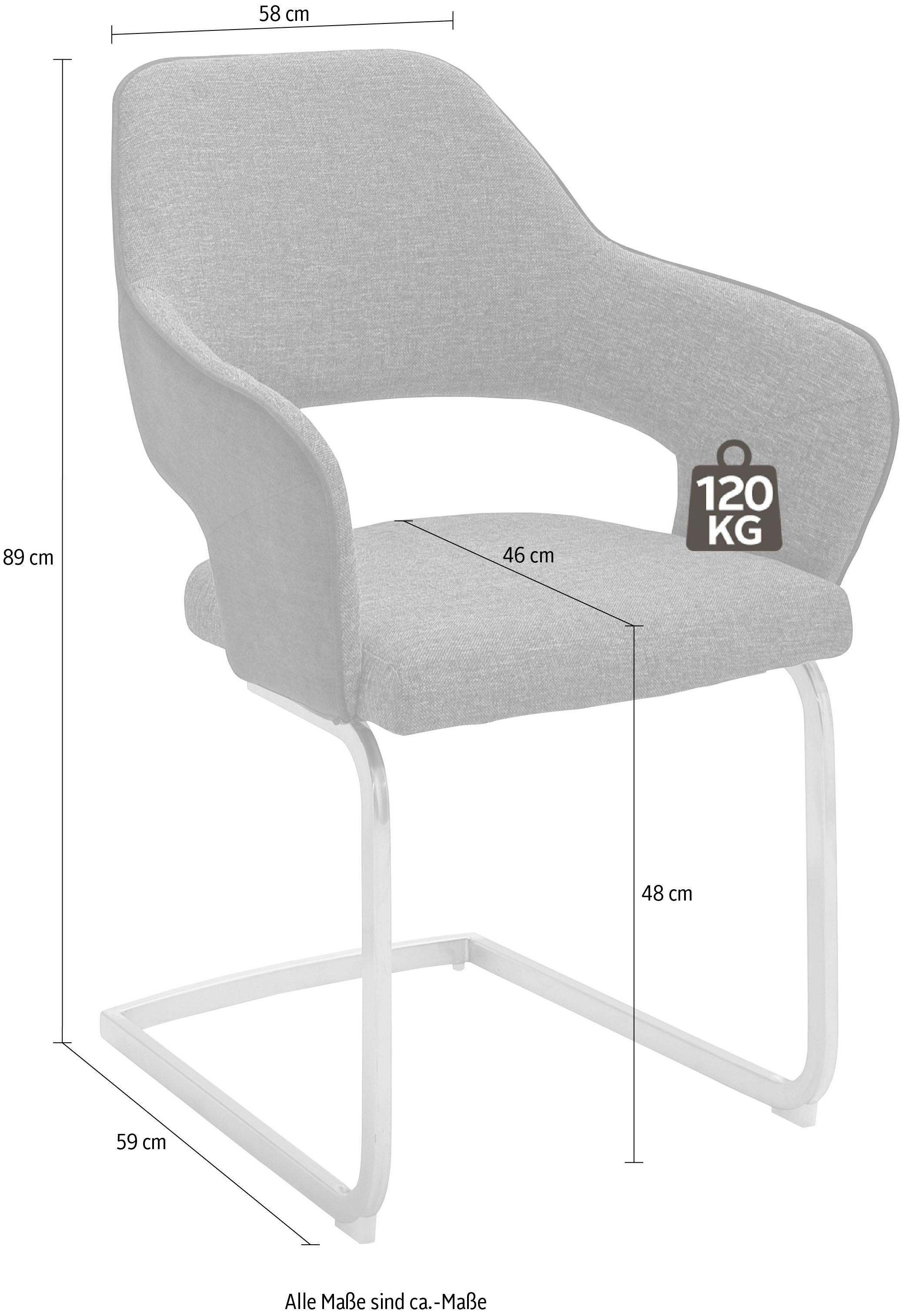 MCA furniture Freischwinger »NEWCASTEL« (Set) 2 Stk.Stuhl belastbar bis 120 Kg