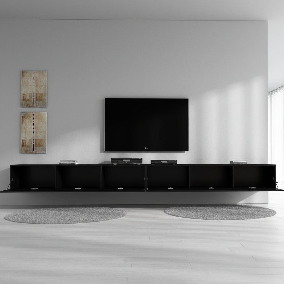 Flame - TV-Meubel - Mat zwart - 320 cm