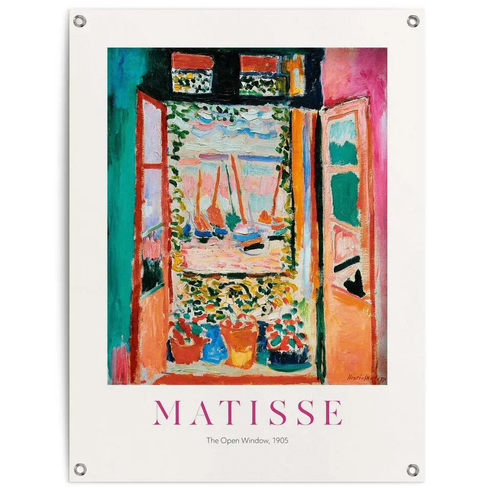 Tuinposter Henri Matisse Window - 80x60cm - Bont