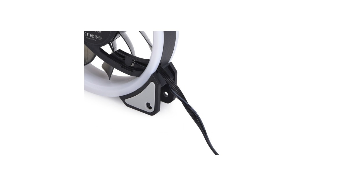 AlphacoolEiszyklon Aurora LUX Digital RGB case fans  (3 stuks, 120 x 120 x 25 mm, 3-pins fan-connector)