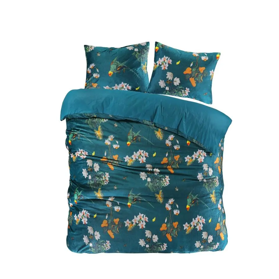 Papillon dekbedovertrek Parrot Velvet - 200x200/220 cm - Groen