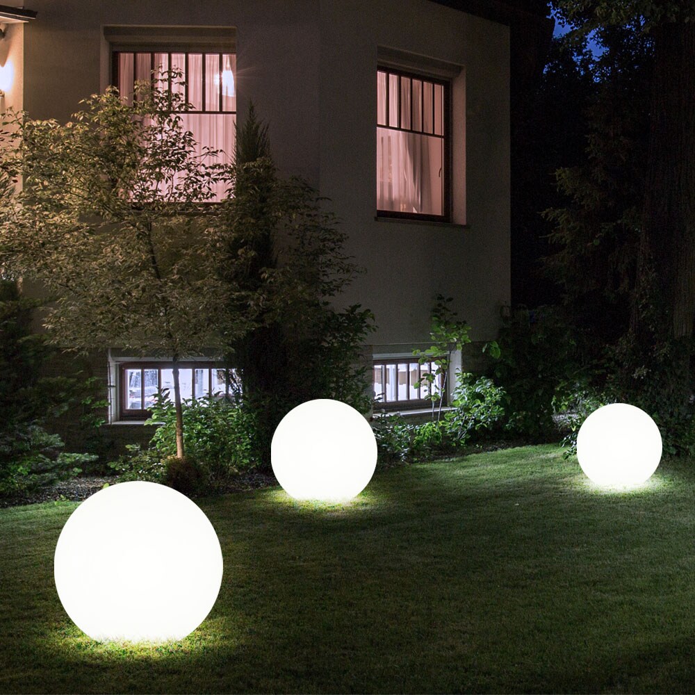 3er Set LED Solarkugeln, Durchmesser 20 cm, MALAGA