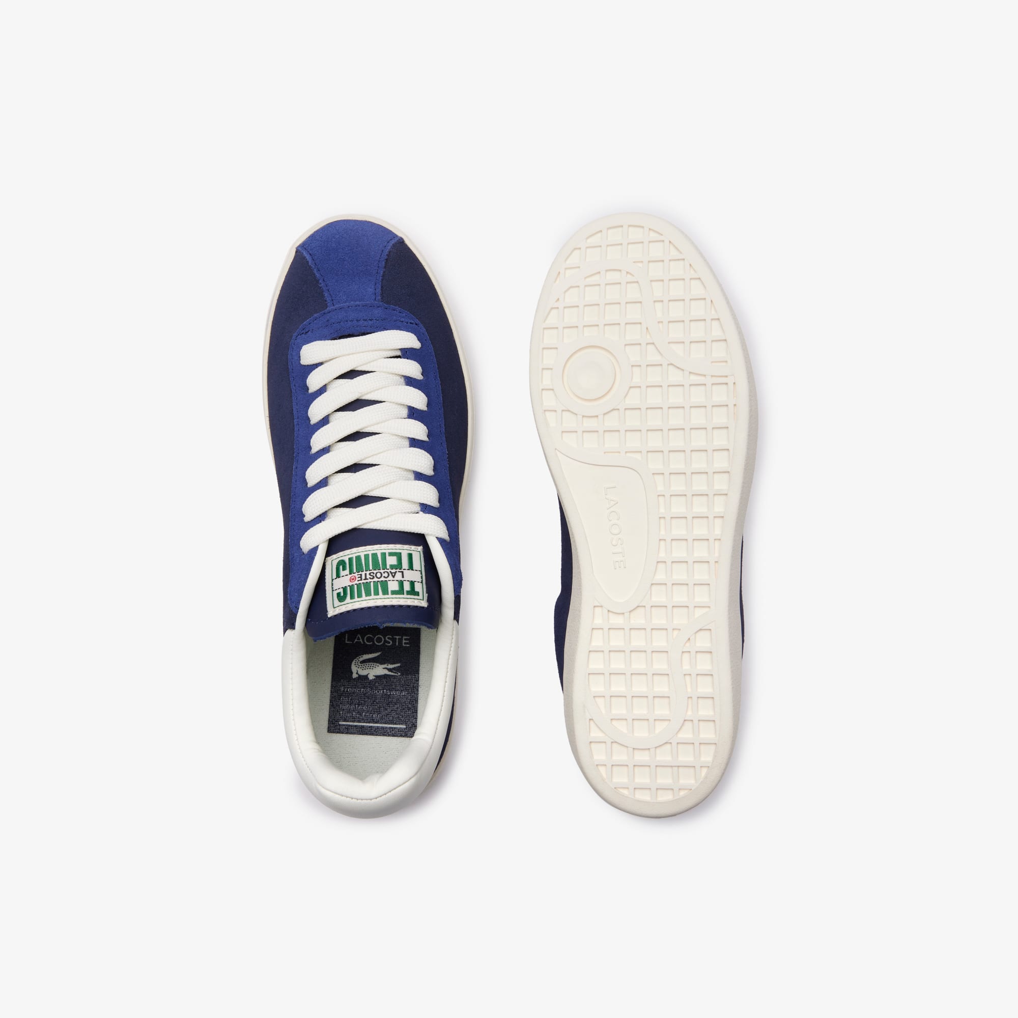 Sneakers Baseshot femme en cuir velours premium Sneakers - Bleu - Lacoste - Femme