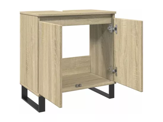 Armoire de bain chêne sonoma 58x33x60 cm bois d'ingénierie