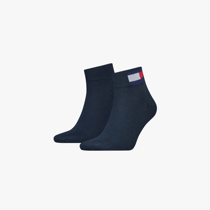 Tommy Hilfiger-2-pack quarter sokken logo - Tommy Hilfiger