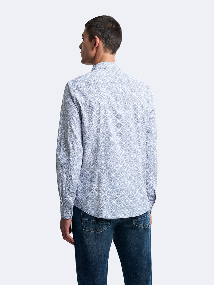 Chemise slim géométrique