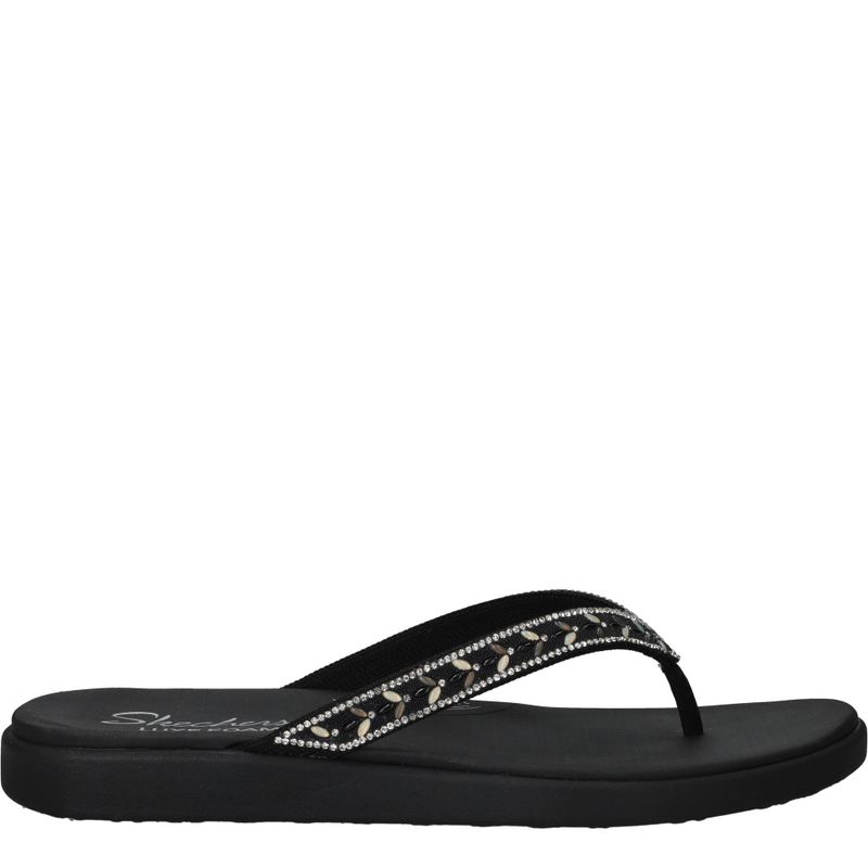 Skechers Meditation Luxe Slippers Zwart Dames