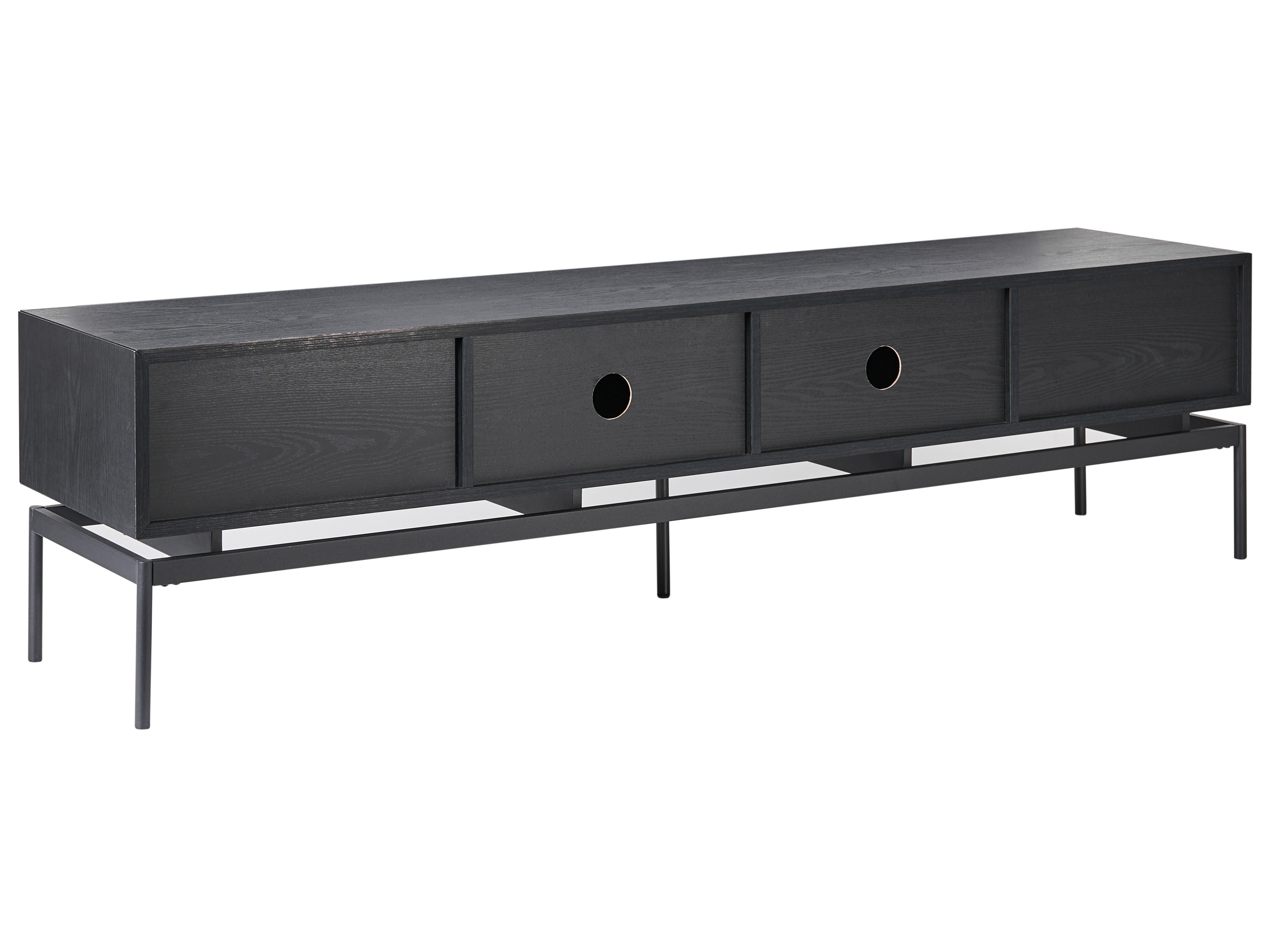 TV-meubel LANCELIN Zwart/lichtbruin