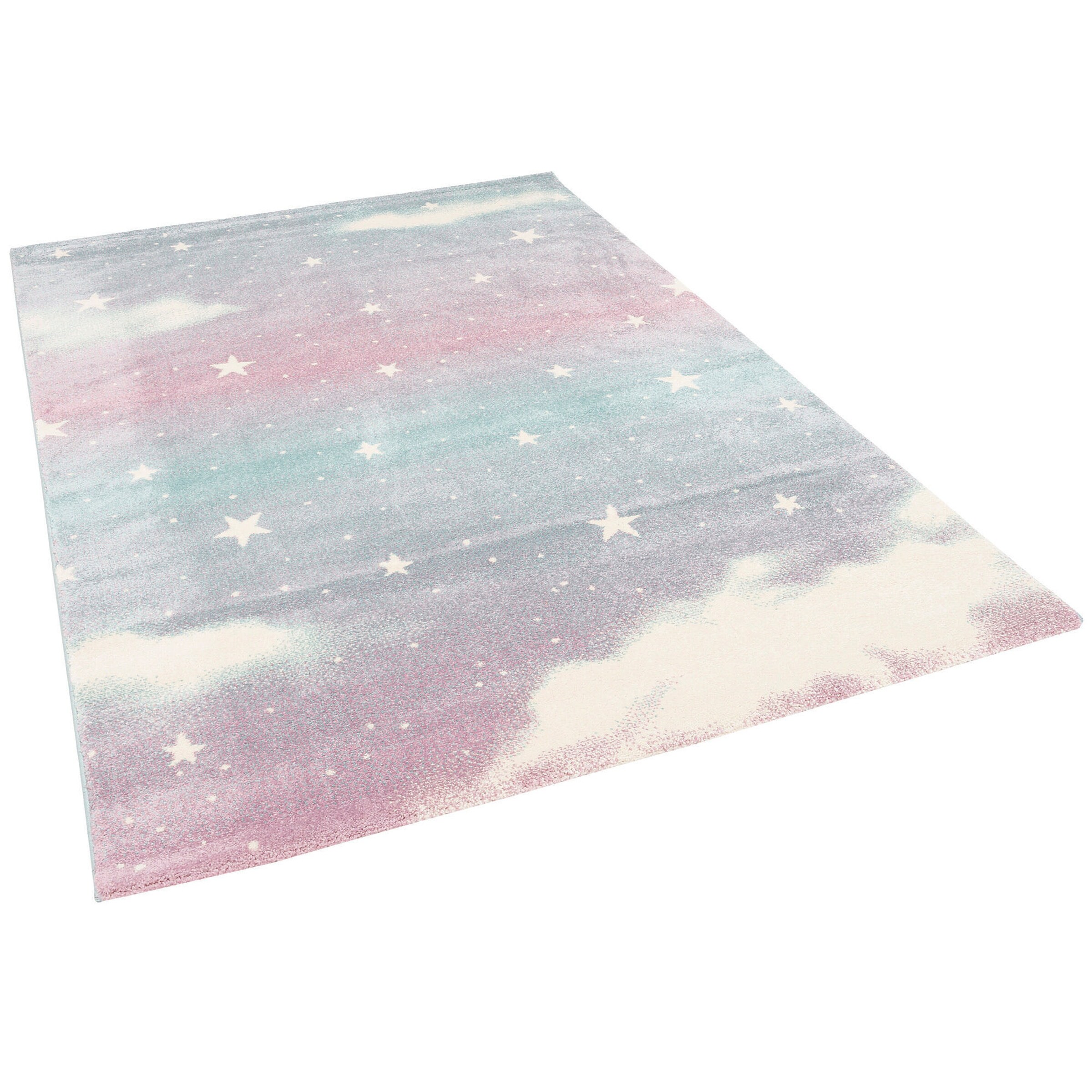 Pergamon Kinder Teppich Maui Kids Wolkenhimmel Rosa
