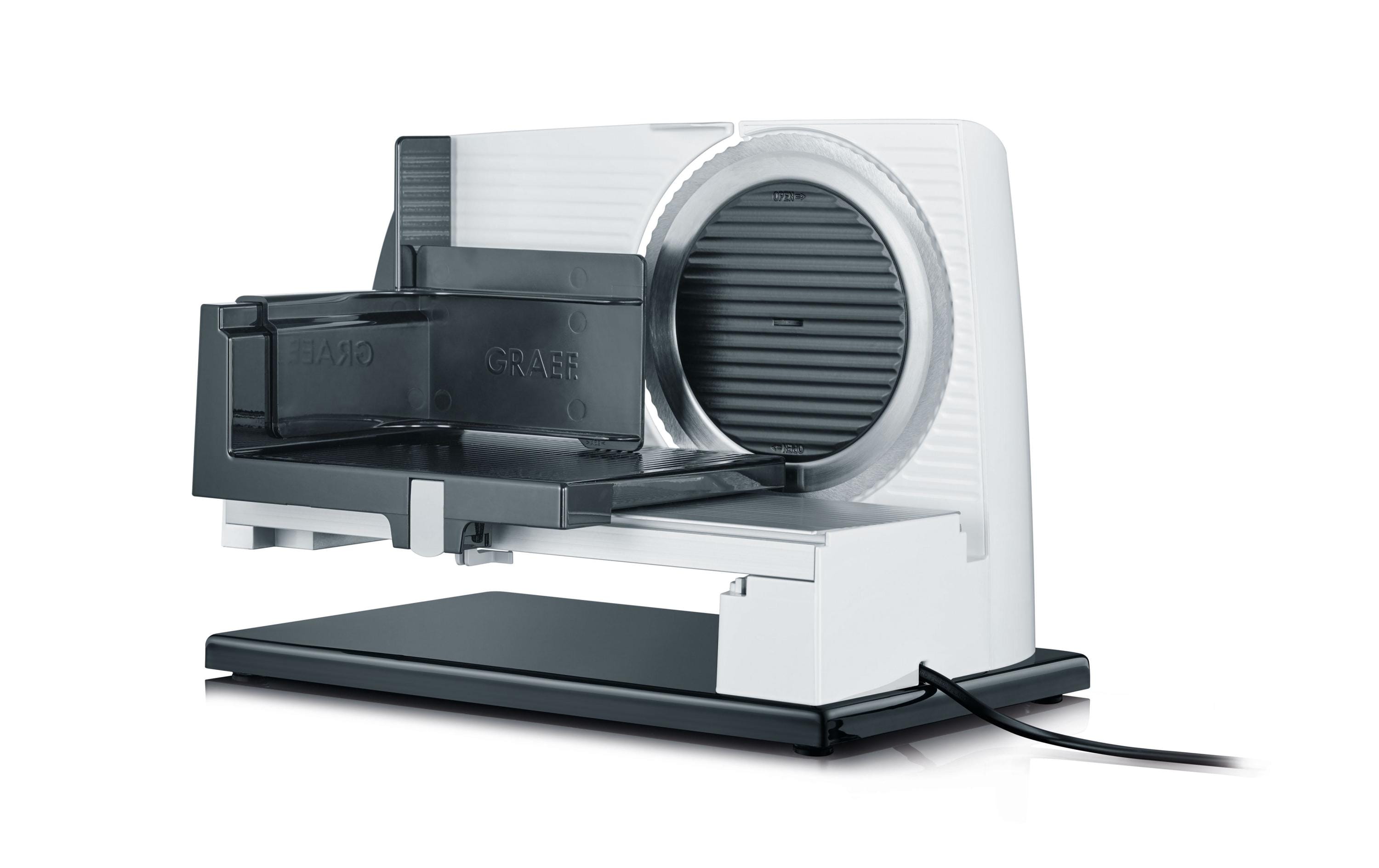 Schneidemaschine SKS 110 Weiss<br>Allesschneider aus Aluminium/Edelstahl/Kunststoff