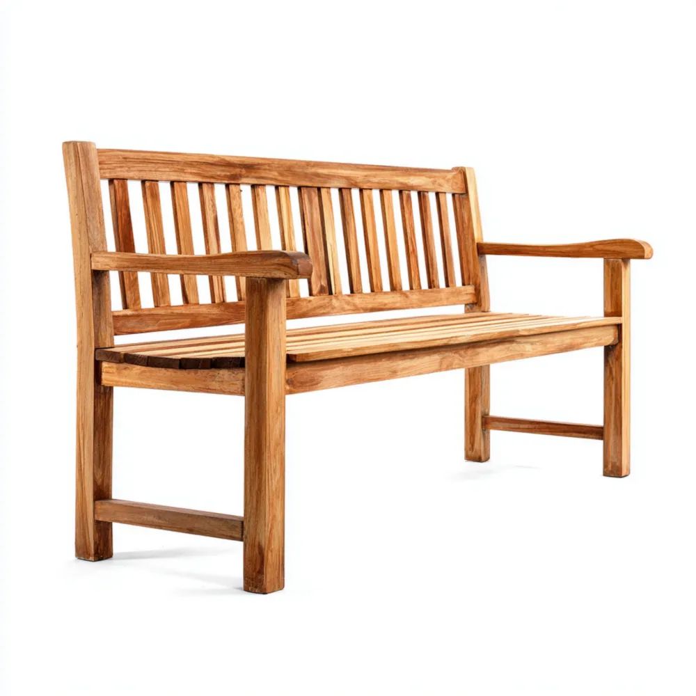 Gartenbank Massivholz 150x60x90 cm - Natur - Klassisches Design