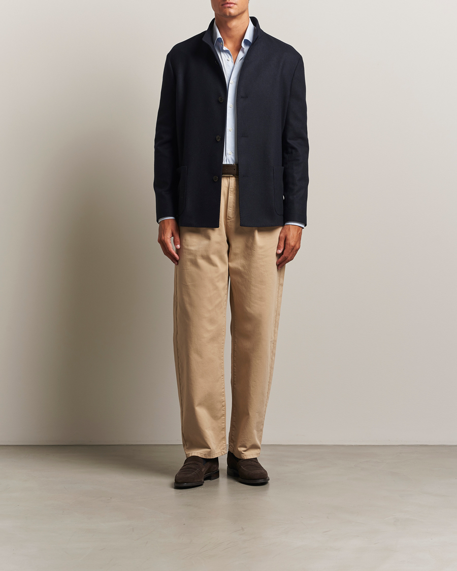 Boglioli Flannel Painter Jacket Navy