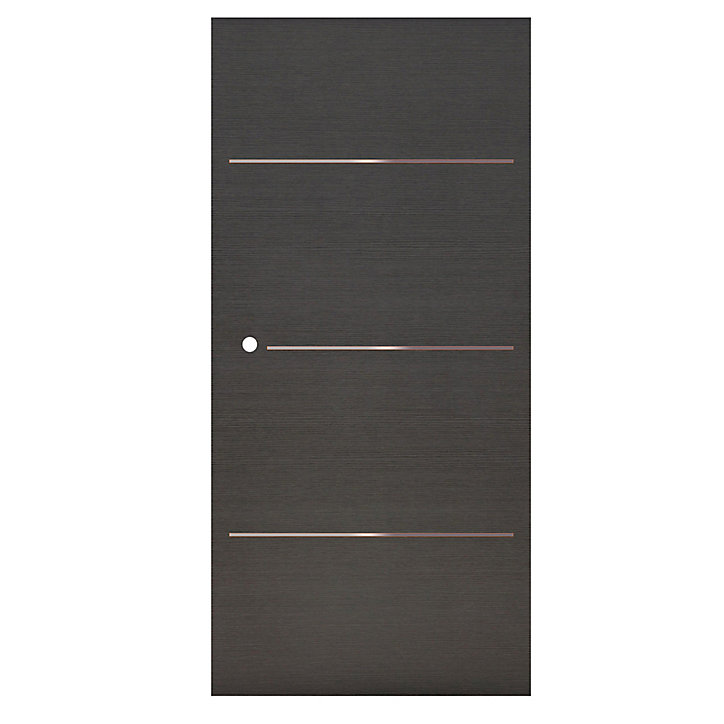 Porte coulissante Triaconta grise H.204 x l.93 cm