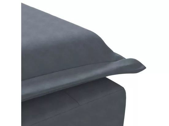 Prolenta Premium - Chaise longue de massage avec traversin gris foncé velours