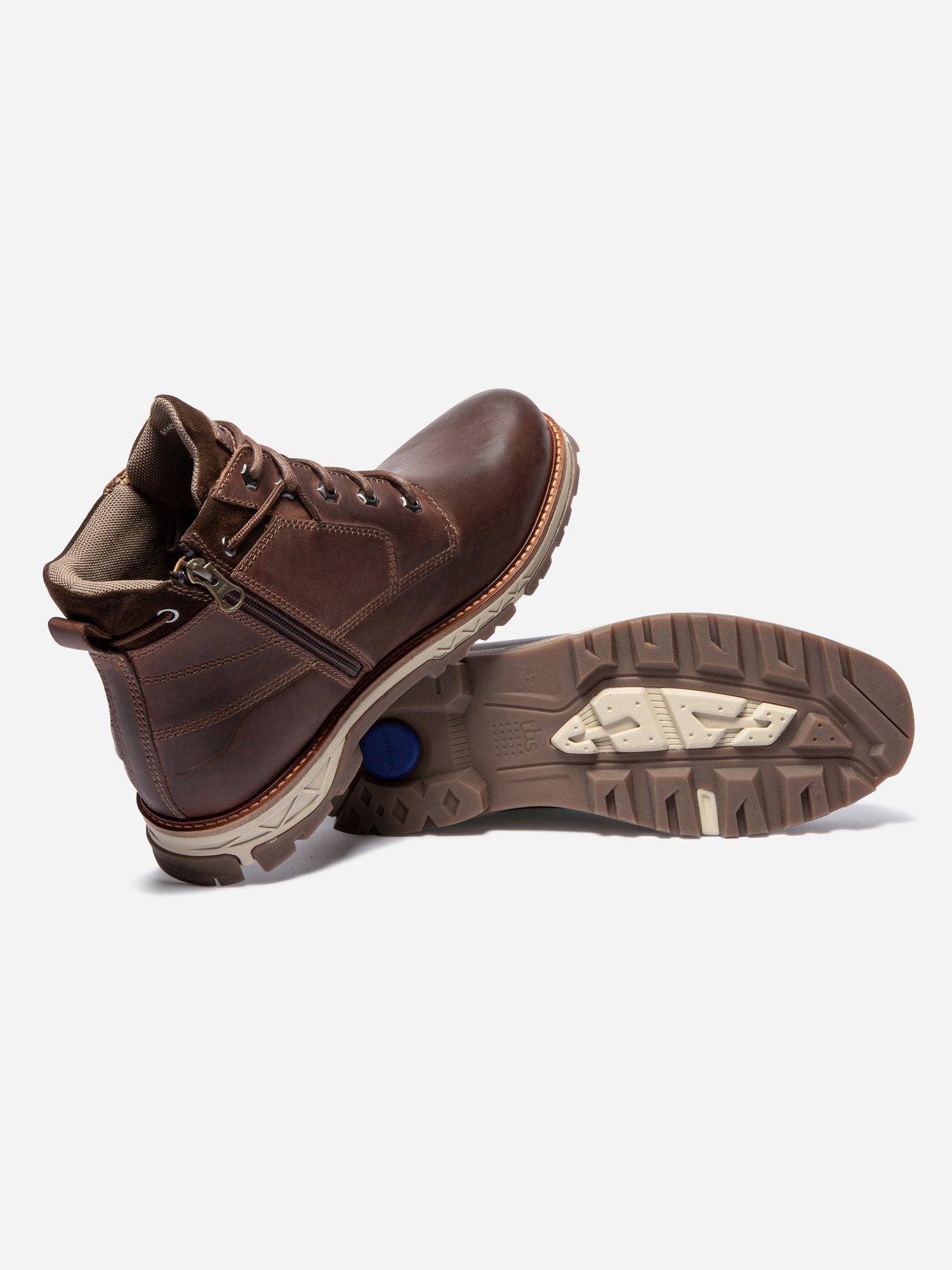 Boots Homme Confort Purefoam Cuir Marron