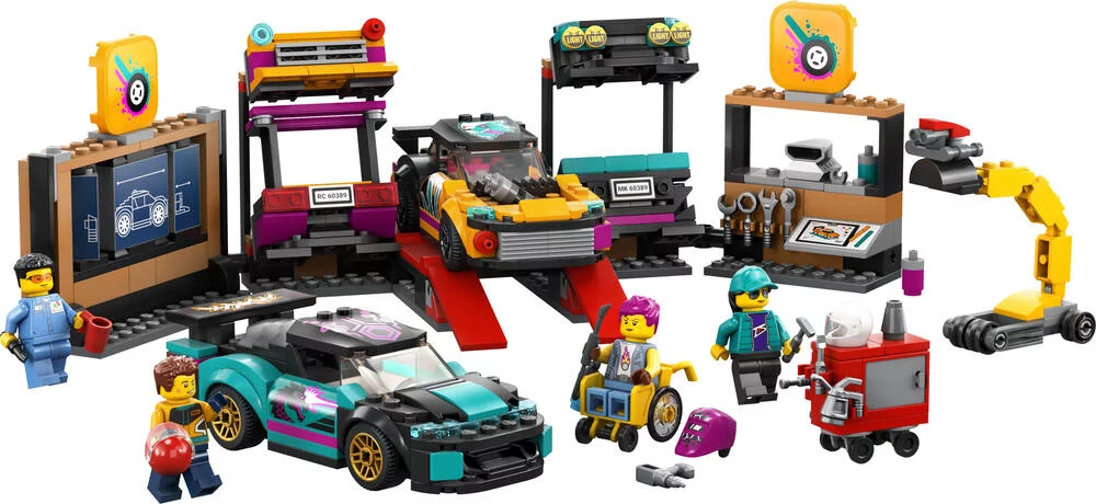 LEGO®CITY 60389 - LE GARAGE DE CUSTOMISATION