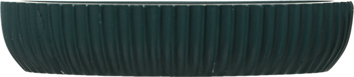 Porte savon Five Modern en polyrésine pierre et bambou coloris bleu pétrole L.12,5 x P.9 x H.2,5 cm