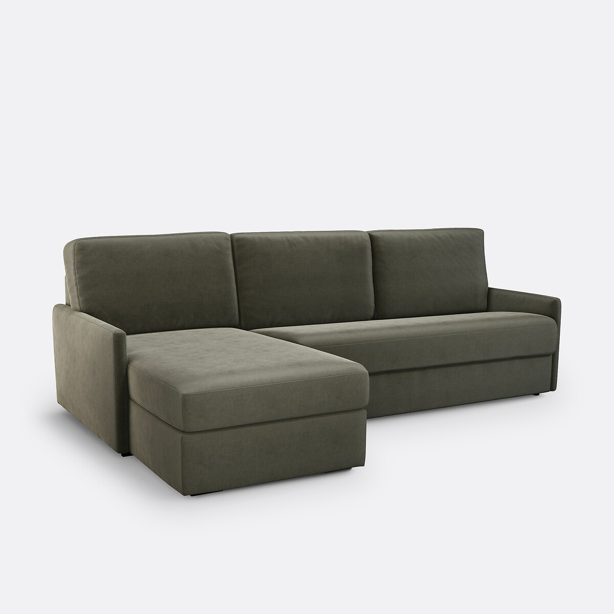 LA REDOUTE INTERIEURS<br>Sofá-cama de canto em veludo, Bultex Marta