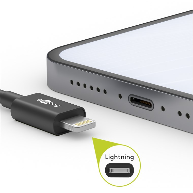 (50cm) 1A MFi USB A auf Lightning Ladekabel Datenkabel (72905) - Weiss