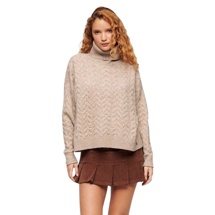 Superdry Cable Roll Neck Trui Dames