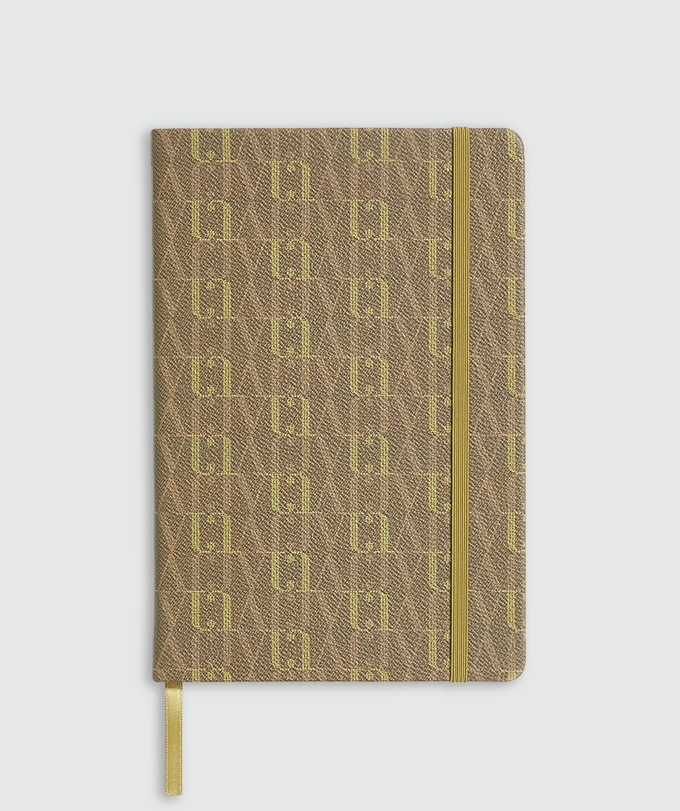 JV-MARLOU notebook met logoprint - olive green