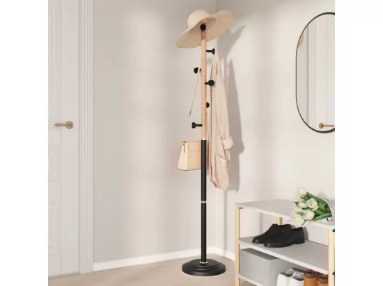 Porte-manteau noir 177 cm fer enduit de poudre